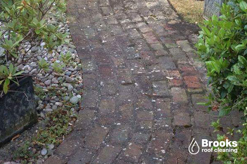 Patio cleaning in Caterham - Before a clean